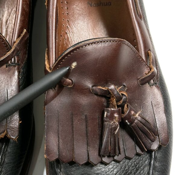 Allen Edmonds Nashua Black Brown Kiltie Tassel Leather‎ Loafer Shoes Mens 10.5D main image 11